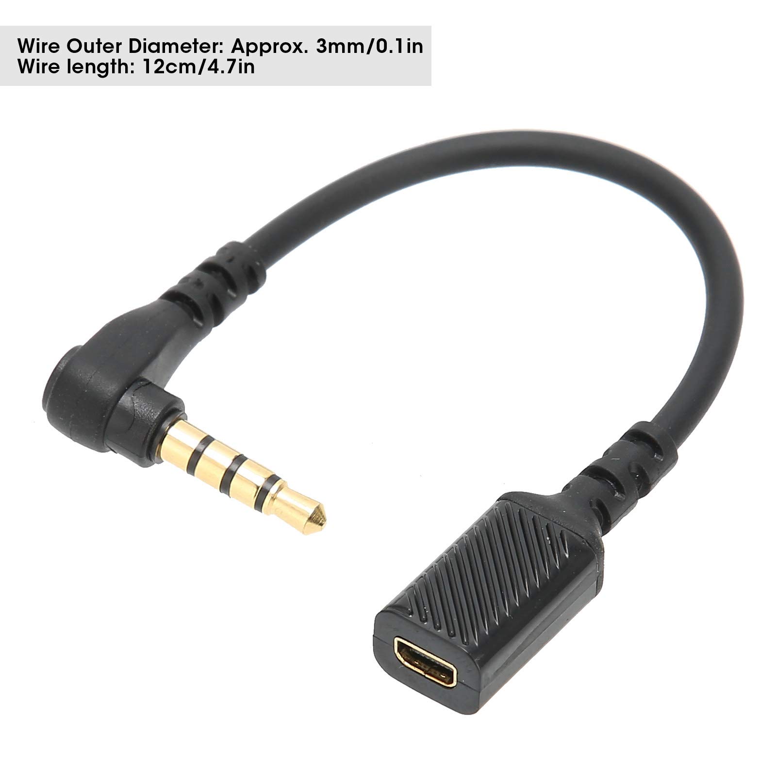 Topiky Adaptateur de câble Audio pour Casque de 12 cm / 4,7 Pouces de Longueur Bonne conductivité pour Arctis 3/5/7