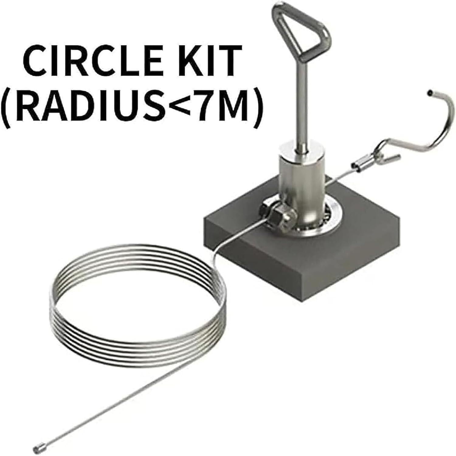 Manual Floor Tape Applicator with Circle Attachment, Hand-Push Tape Dispenser for Basketball & Warehouse Marking