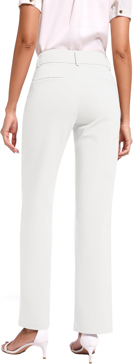 Women Dress Pants Stretch Business Straight Leg with Pockets Wear to Work Casual 2026 Suitpants - Image 6