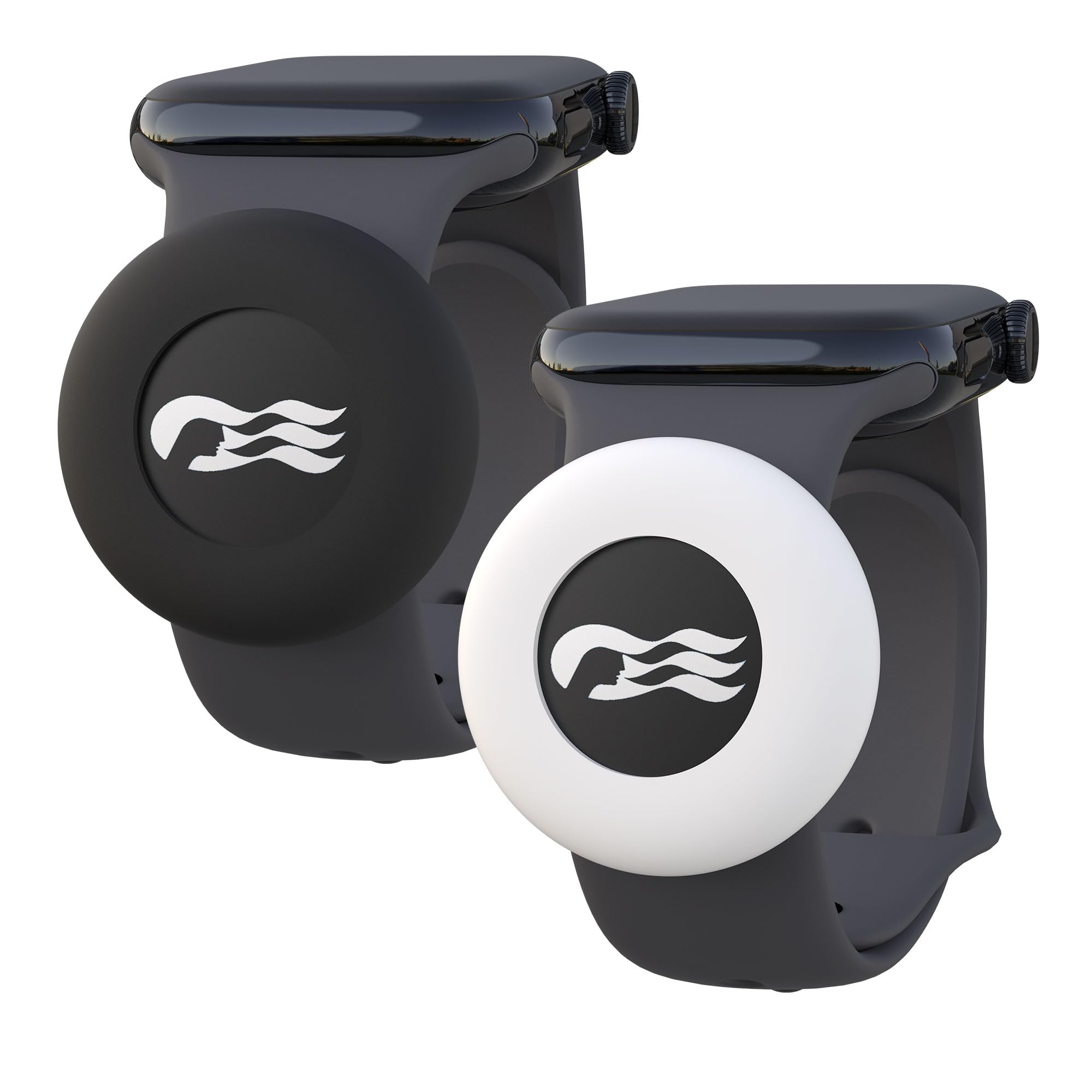 Photo 1 of [2 Pack] Princess Cruise Medallion Watch Adapters Holder for Carnival Medallion (2024, 2025,2026),Silicone Accessory Fits Watch Wristbands, Also for Apple AirTag Cat Collar Holder, Black/White
