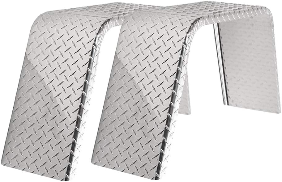 ToughGrade 2Pack Aluminum Diamond Plate Trailer Fender