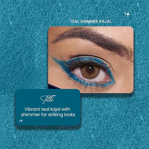 Image of Parul Garg Pencil Beauty Bold Define Shimmer Kajal | Smooth Glide for Eyelid & Lash Line | Long-Lasting, Smudge-Proof & a Dazzling Shine | Vegan & Cruelty-Free (Titli)
