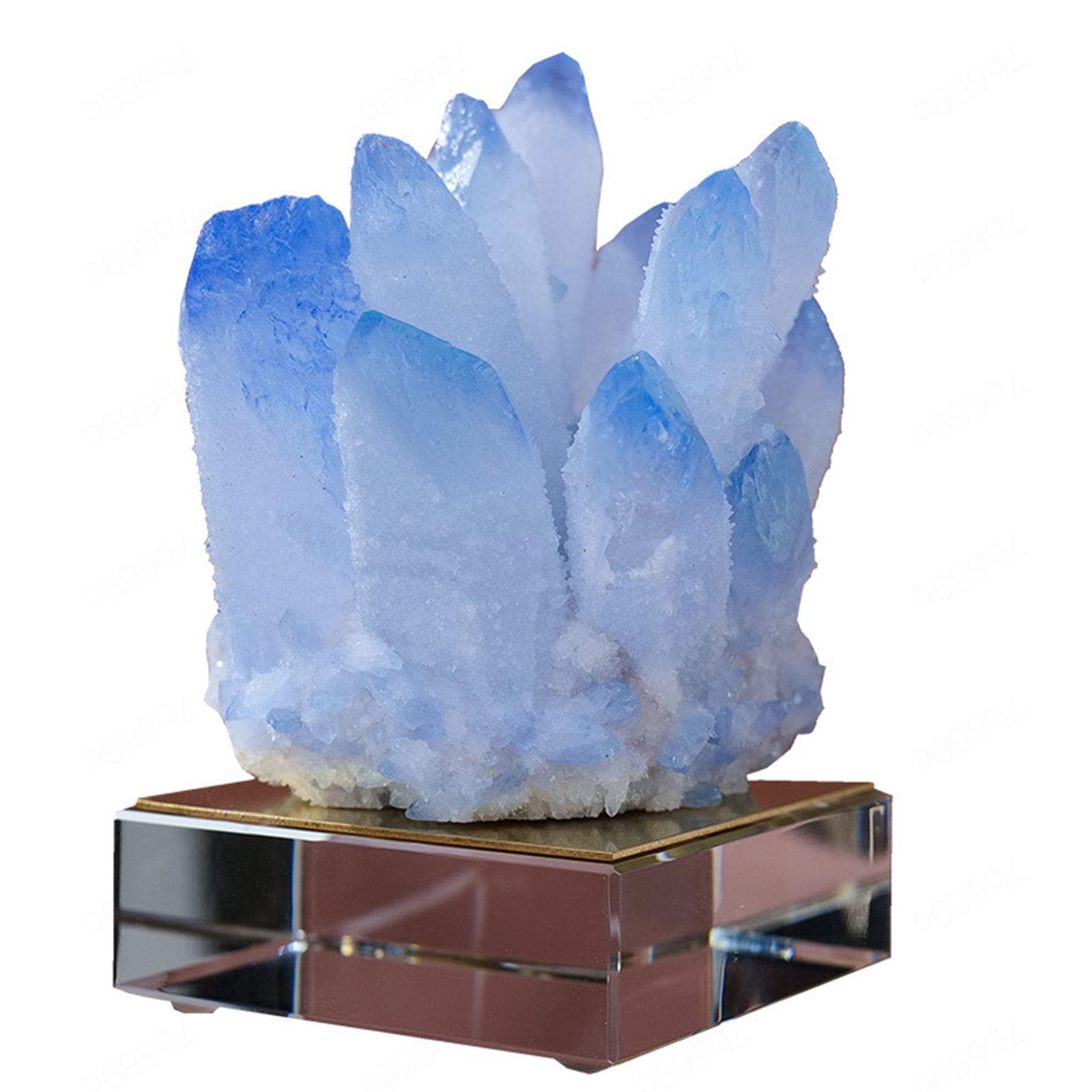 Racimo de cuarzo fantasma azul natural para decoración espiritual del hogar
