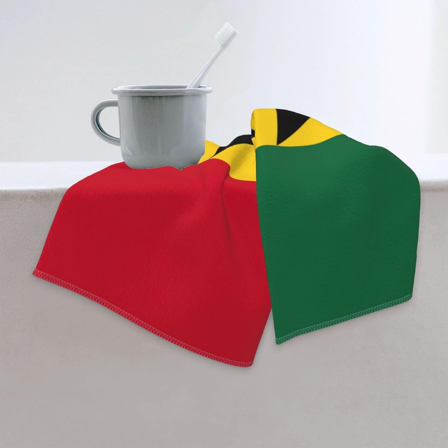 Flag of Ghana Print Hand Towels for Kitchen, Decorative Bathroom Towels Decor Farmhouse Cute for Men Women Gifts