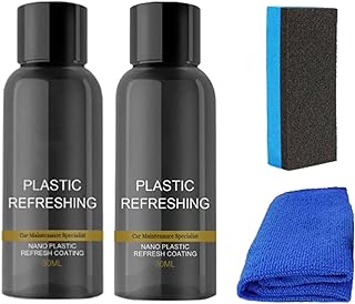 ZPZY Plastic Revitalizing Coating Agent-30/50ml Plastic Refreshing Nano Plastic Refresh Coating,Car Plastic Parts Refurbish Agent,Automotive Interior Cleaning Agent (30mlx2)