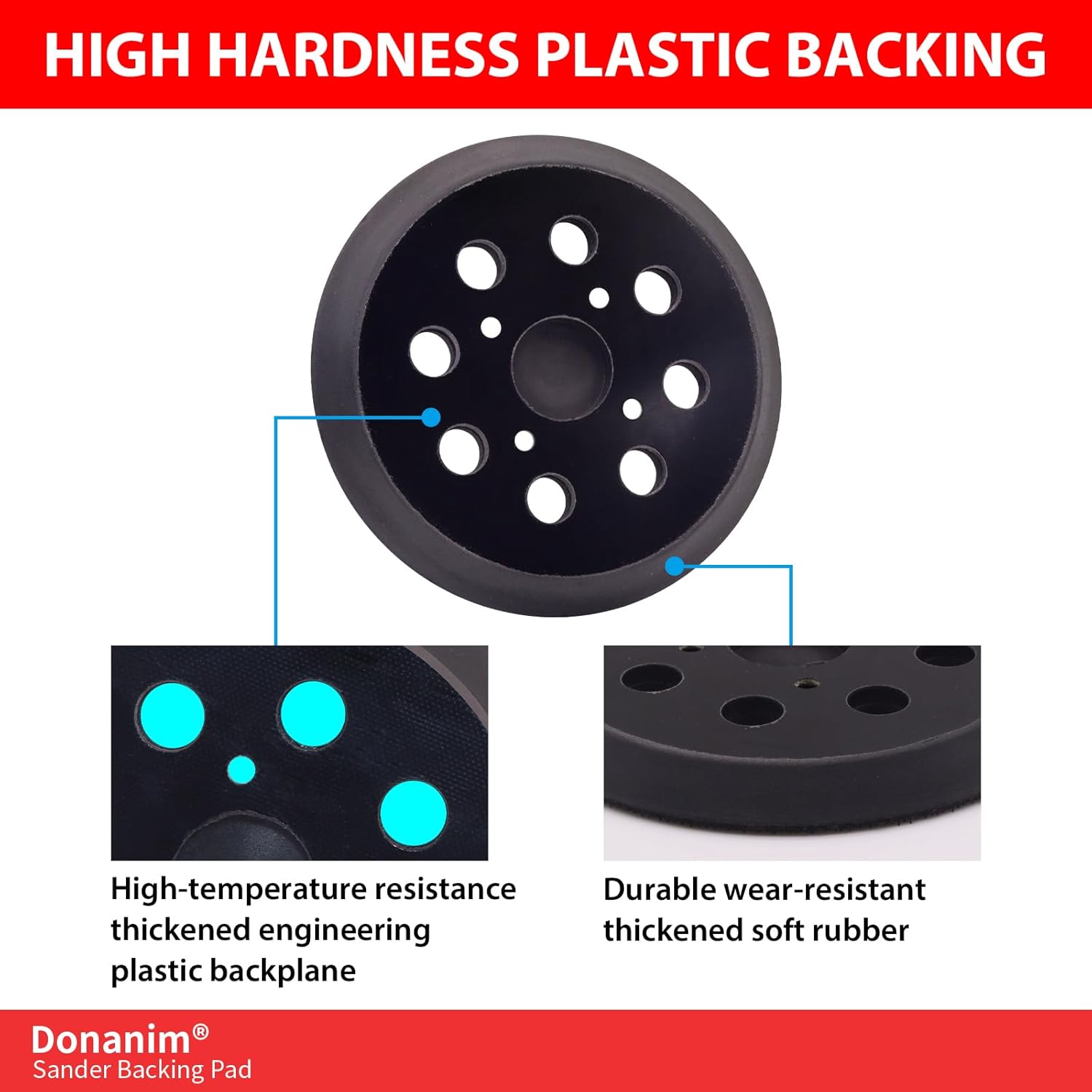 2 Pack Sander Pad Compatible with Craftsman, 5 Inch 8 Holes Hook and Loop Orbital Sander Backing Pad for 315.112170 315.116940 315.116950 315.112180 315.279870 ROS Model 315 Random Orbital Sander