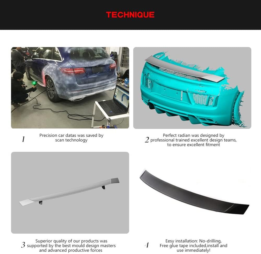 R8 Carbon Fiber Rear Trunk Spoiler for Audi R8 V10 Gen 2 Coupe 2016-2019 Custom Parts Trunk Lip Spoiler Rear Wing Lip Body Kits Factory Outlet (Style B)