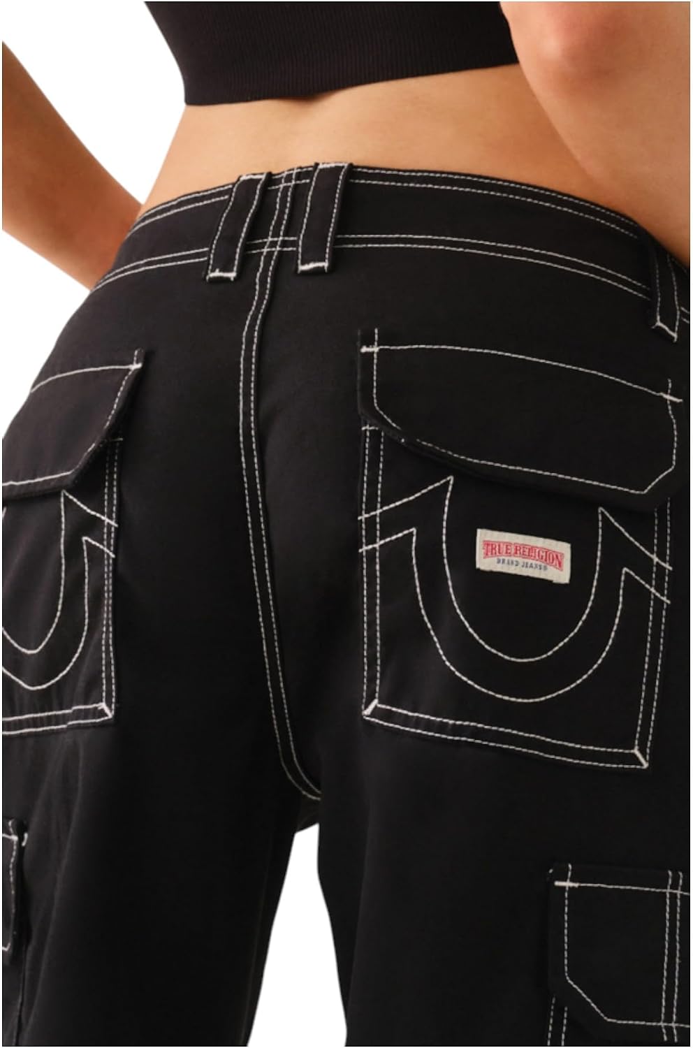 True Religion Women's Military Single Needle Cargo Pant