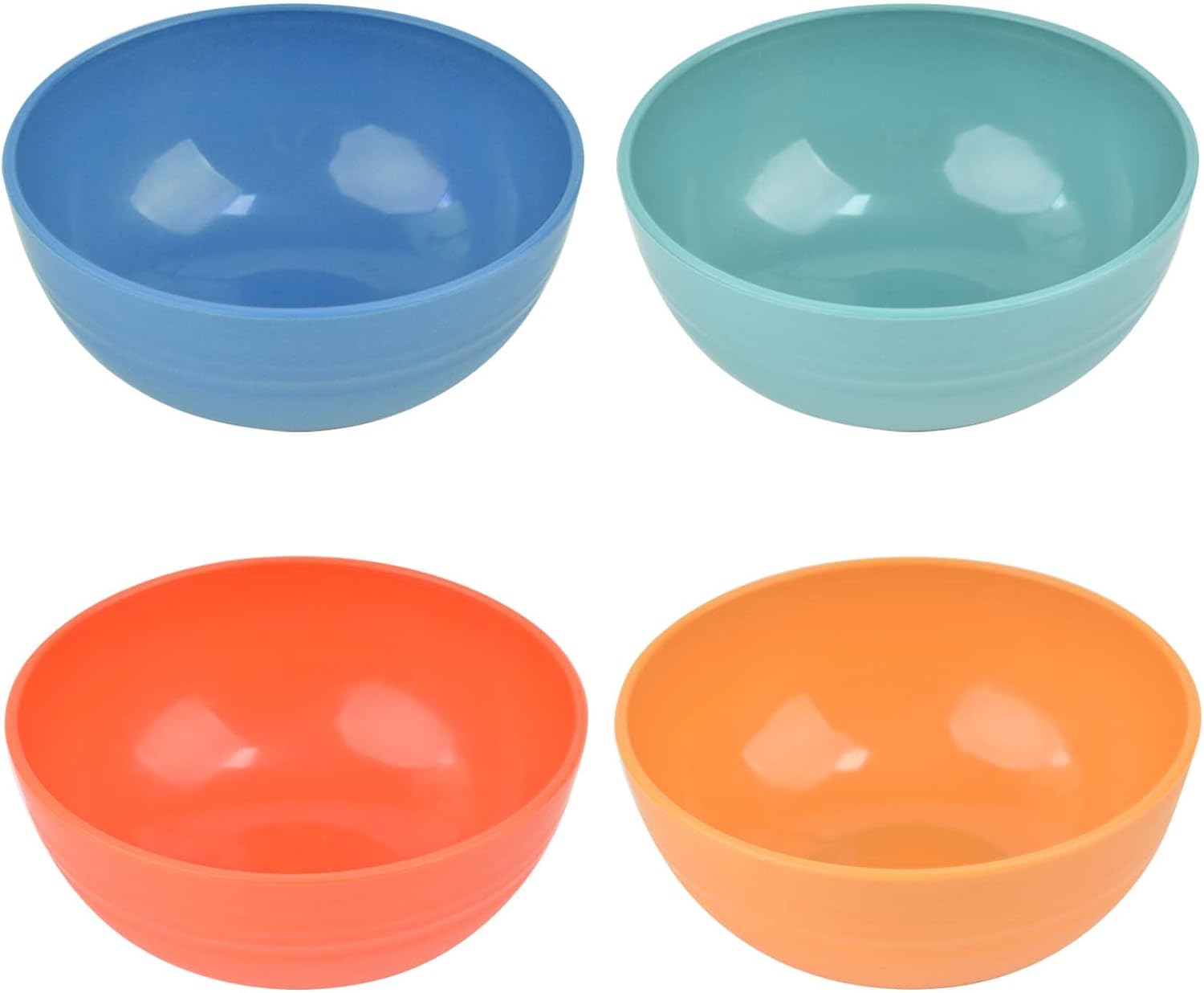 LAGAHS Cereal Bowls Set of 4, Unbreakable Plastic Cereal Pasta Bowls