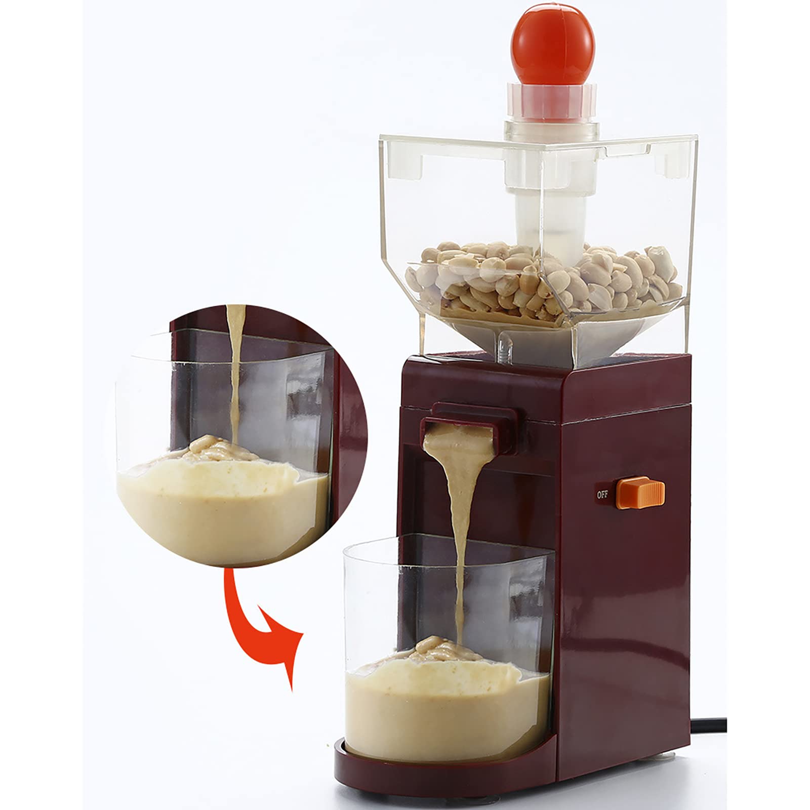 Amazon.co.jp: 家庭用電気ピーナッツバターマシン、ミニ電気