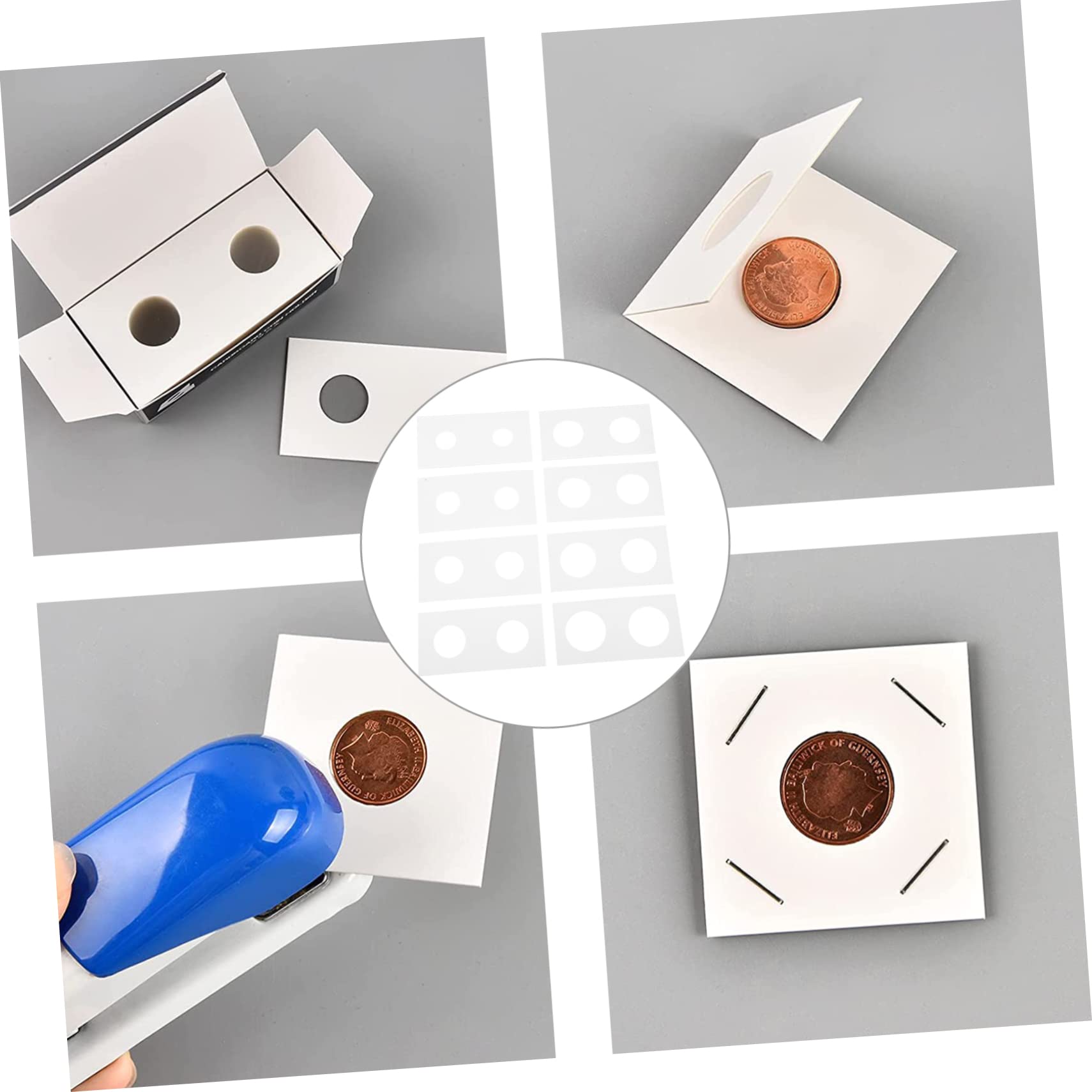 Raccoglitori e Adatti a Monete da 17,5 Mm a 31,5 Mm per Monete Pezzi in Carta Bianca 400 Leggeri Organizzatori Pratici per Collezionisti per Collezione Numismatica
