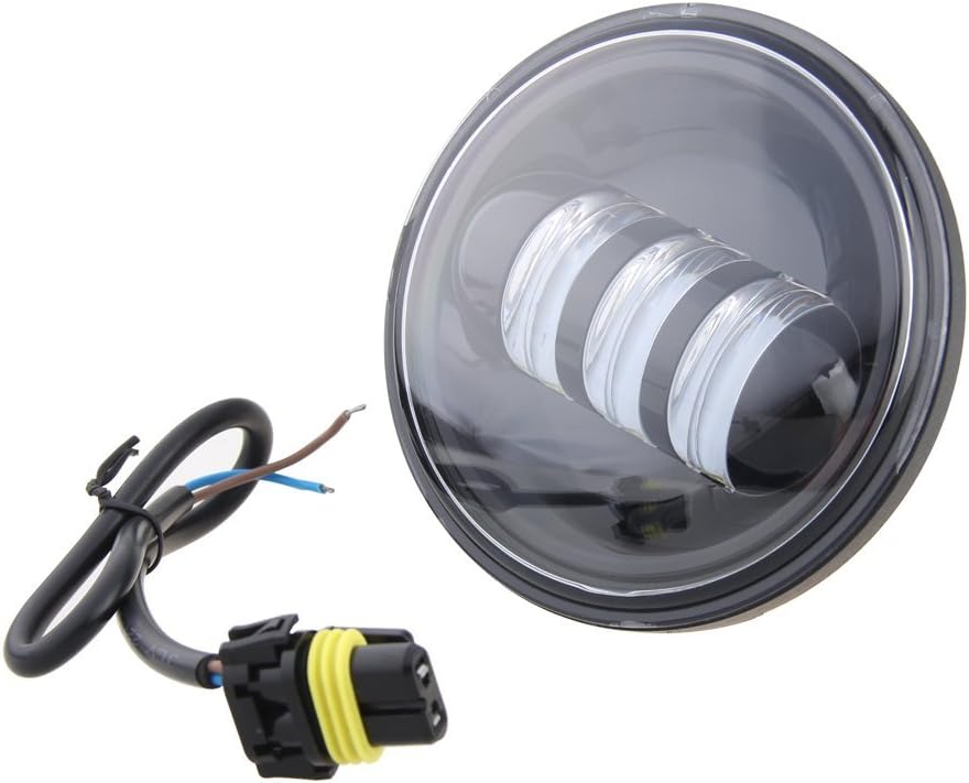 SUNPIE 7 Inch Black Motorcycle LED Headlight + 2pcs 4-1/2" Fog Lights for Motorcycle LED Passing Lights Front Lights Driving Lamp Projecotor