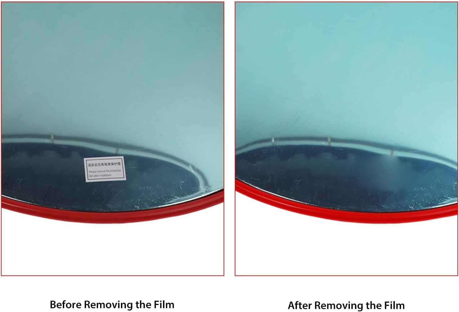 Convex Mirror, Shatterproof ABS Backing Security Mirror Impact Wide Application for Narrow Roads (Outdoor Type)