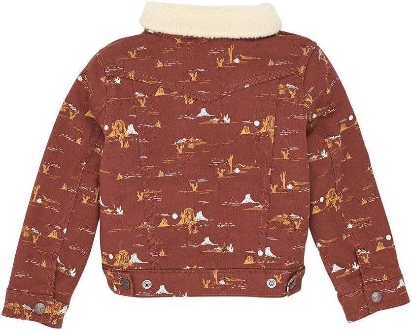 Wrangler Girl's Burgundy Sherpa Lined Jacket