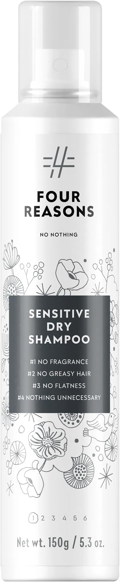 Volumizing Dry Shampoo - Fragrance Free, Talc-Free, Hypoallergenic, Vegan, Unscented Dry Shampoo for Women and Men, Sensitive Scalp - Absorbs Oil, Clear Finish, 5.3 oz