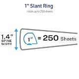 Avery® Heavy-Duty 3 Ring Binders, 1" Slant Rings, 4 Black Binders – view 4