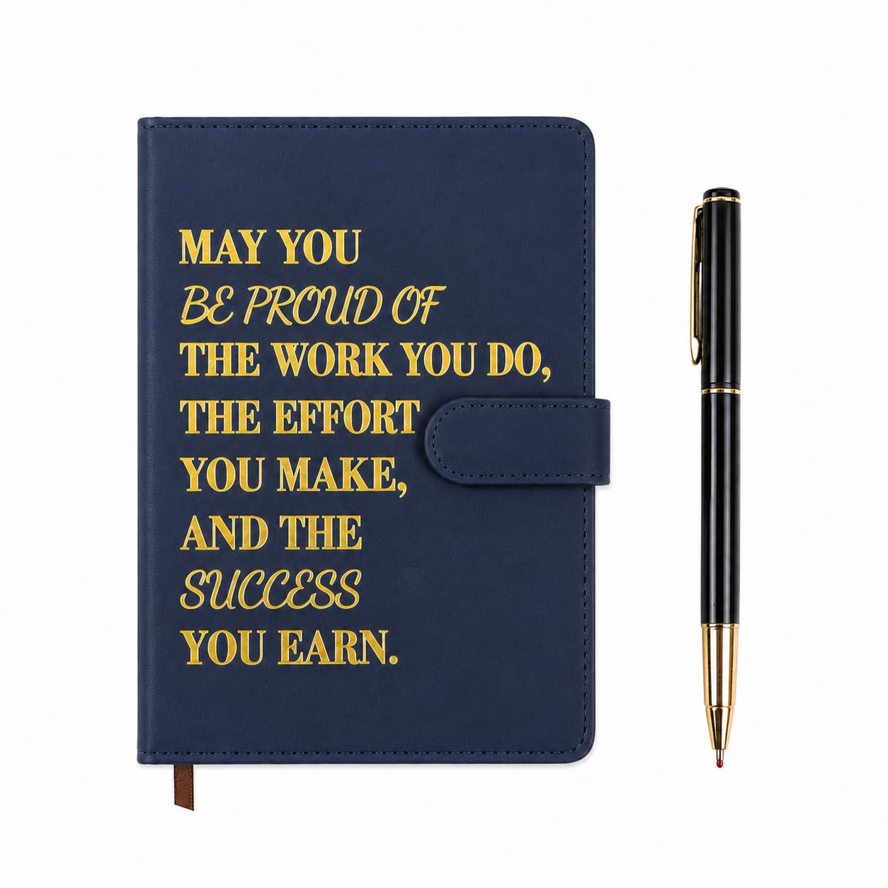 CSLGDMAI Inspirational A5 PU Leather Notebook and Pen Set | Journal with Magnetic Closure, Lined Notebook Gift for Women, Men, Employee Appreciation, Leaving Colleague, Teacher, Office