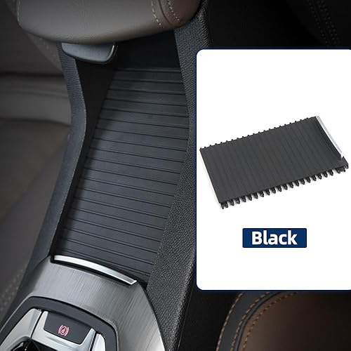 Miniatura 3 de Center Console Roller Blind Cover, Center Console Sliding Shutters, Cup Holder Replacement for Peugeot 408 2014-2022 Black