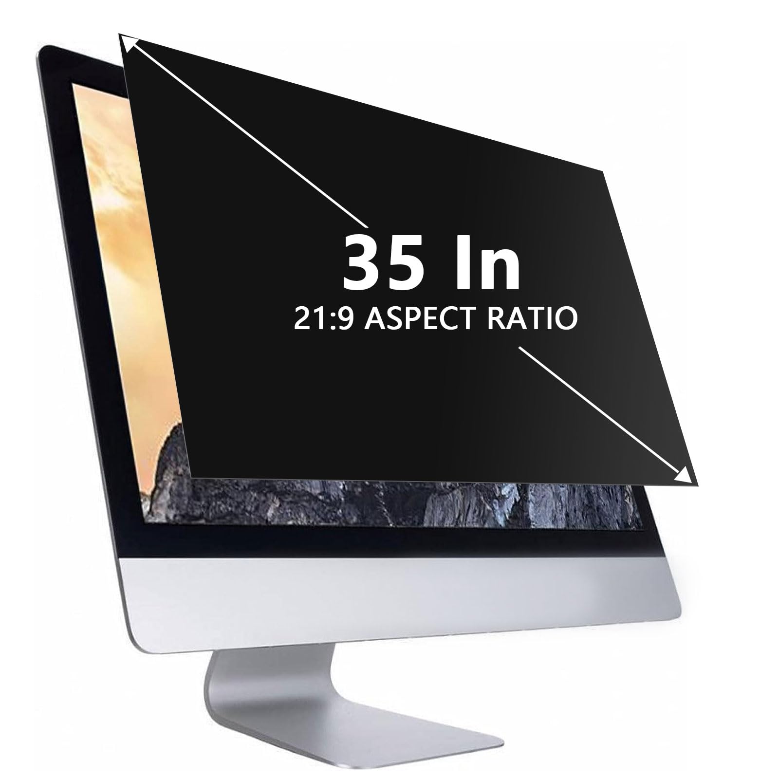 Filtro per Schermo Privacy antiriflesso da 35 Pollici per Monitor di Computer Rapporto d'aspetto 21:9, Protezione delle Informazioni riservate del Computer