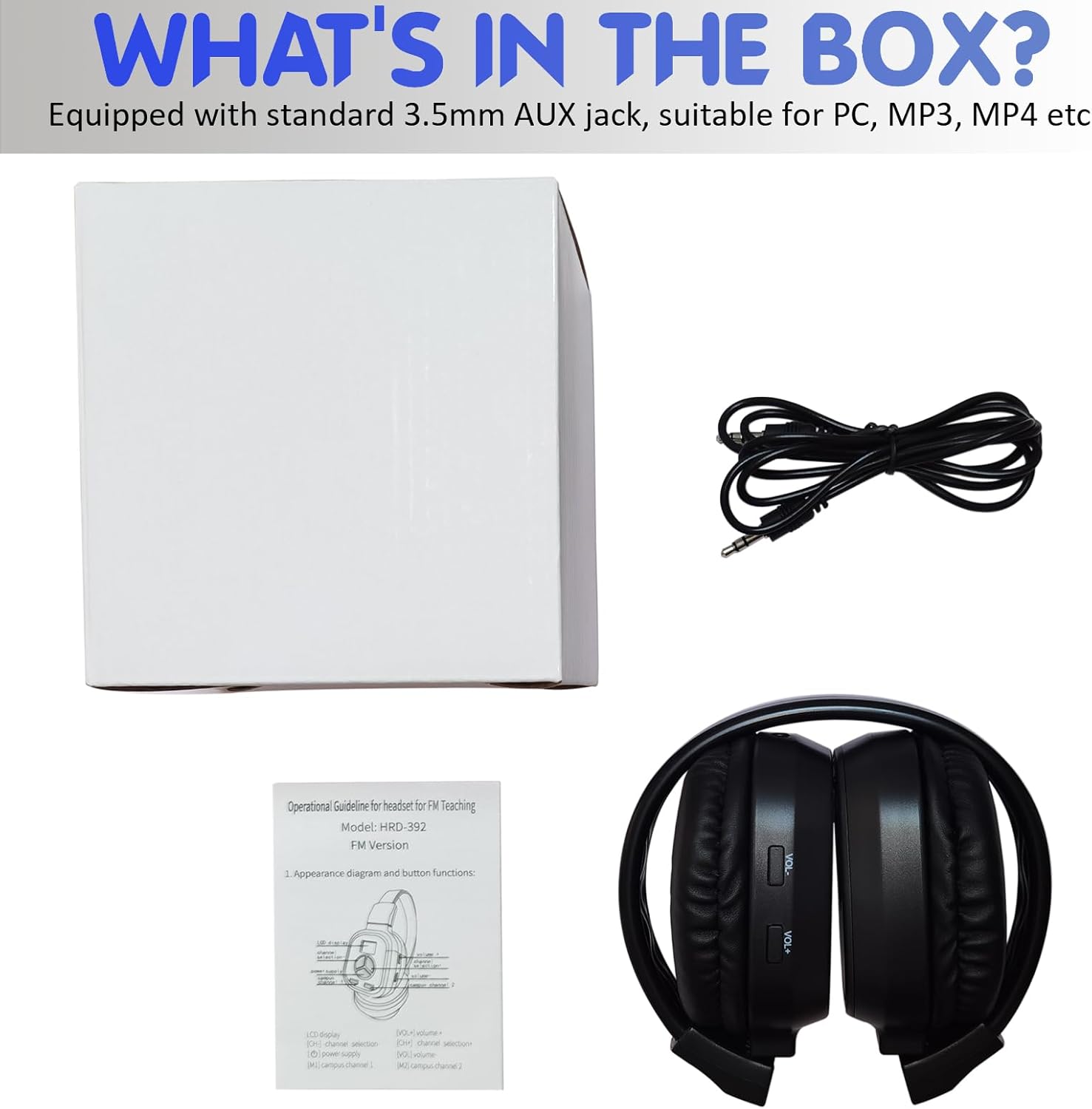 Portable Personal FM Radio Headphones with Good Reception, LED Display, Soft Ear Muffs, FM Headset Radio for Walking, Jogging, Meeting FM Receiver, Powered by 2 AAA Batteries(Not Included) - Image 7