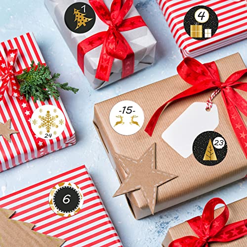 FASLOLSDP Calendrier de l'Avent de Noël 2024, 1 à 24 autocollants pour calendrier de l'Avent de Noël, autocollants de Noël, compte à rebours de 24 jours, a, taille unique – vue 4