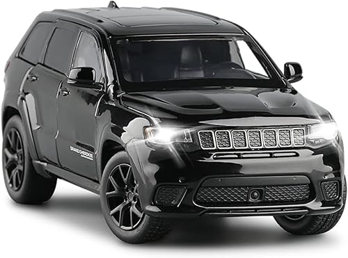 Modelo de coche Grand Cherokee a escala 132 de juguete de vehículos fundidos a troquel para niños, adultos, regalo de novio (negro)