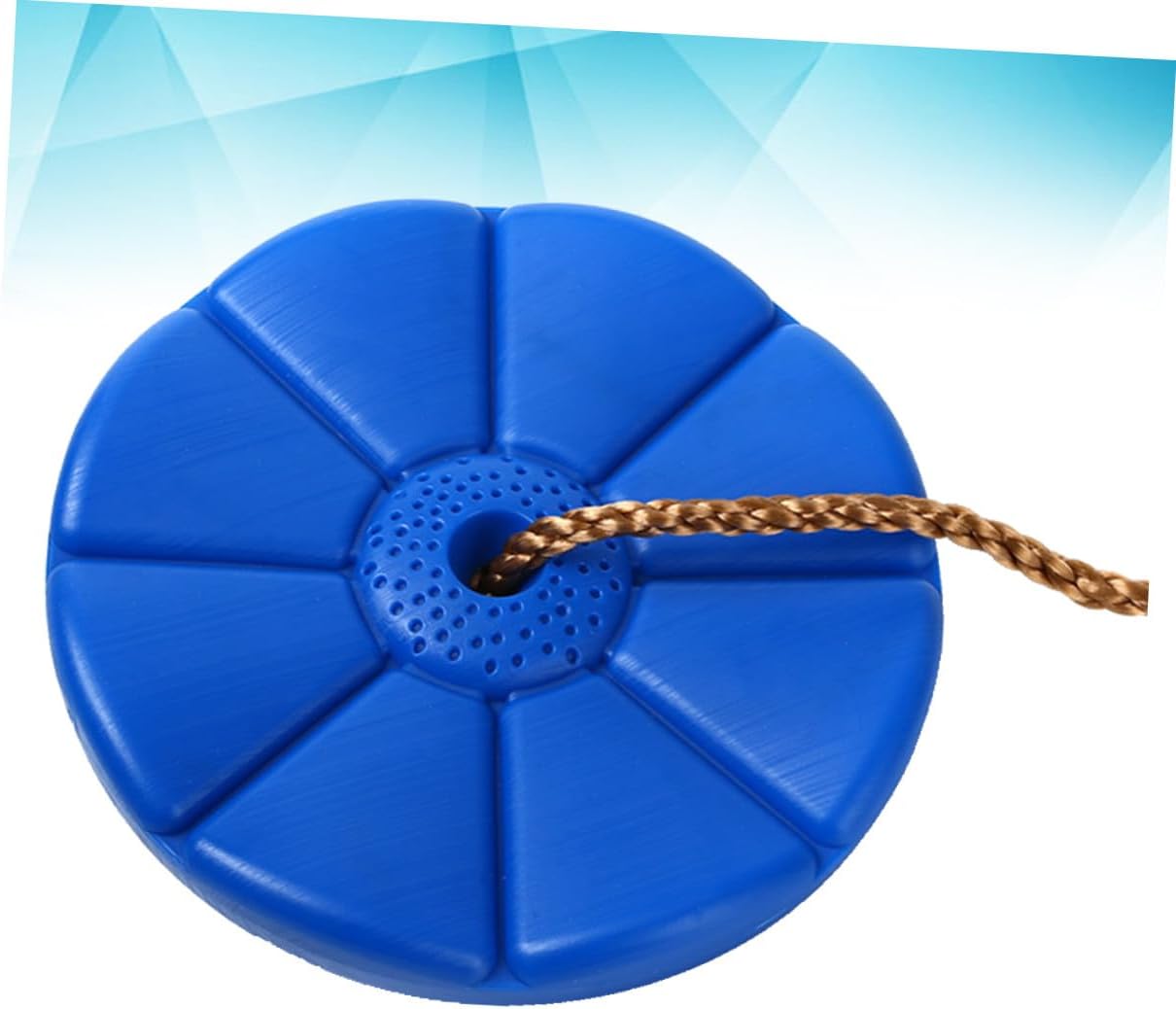 GARVALON Octagonal Disc Swing Seat for Blue Plastic Outdoor Tree Swing with Rope 60kg Load Capacity Backyard Play Set Attachment