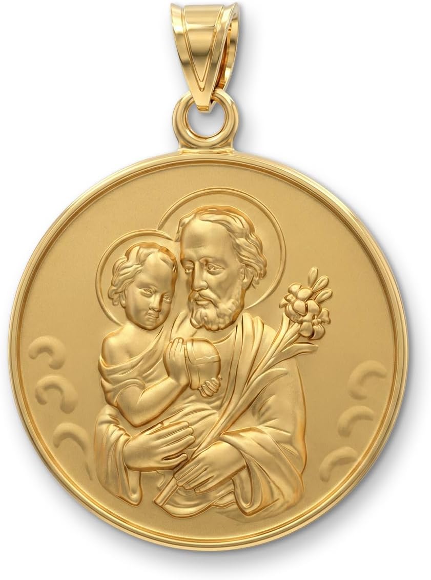 CROSS + CROWN 14K Gold-Filled Saint Medal Pendant