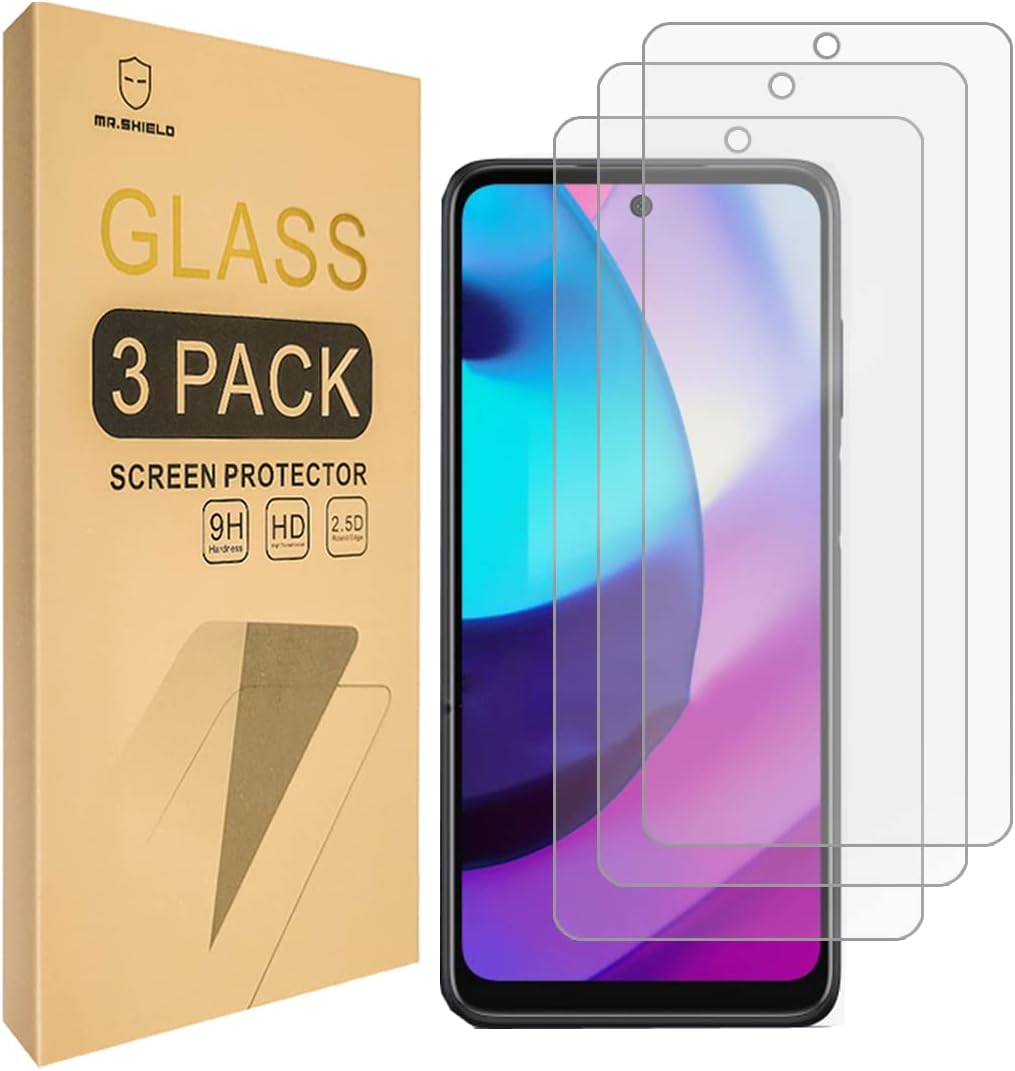 Mr.Shield [3-Pack] Designed For Motorola Moto G 5G (2022) [Tempered Glass] [Japan Glass with 9H Hardness] Screen Protector with Lifetime Replacement