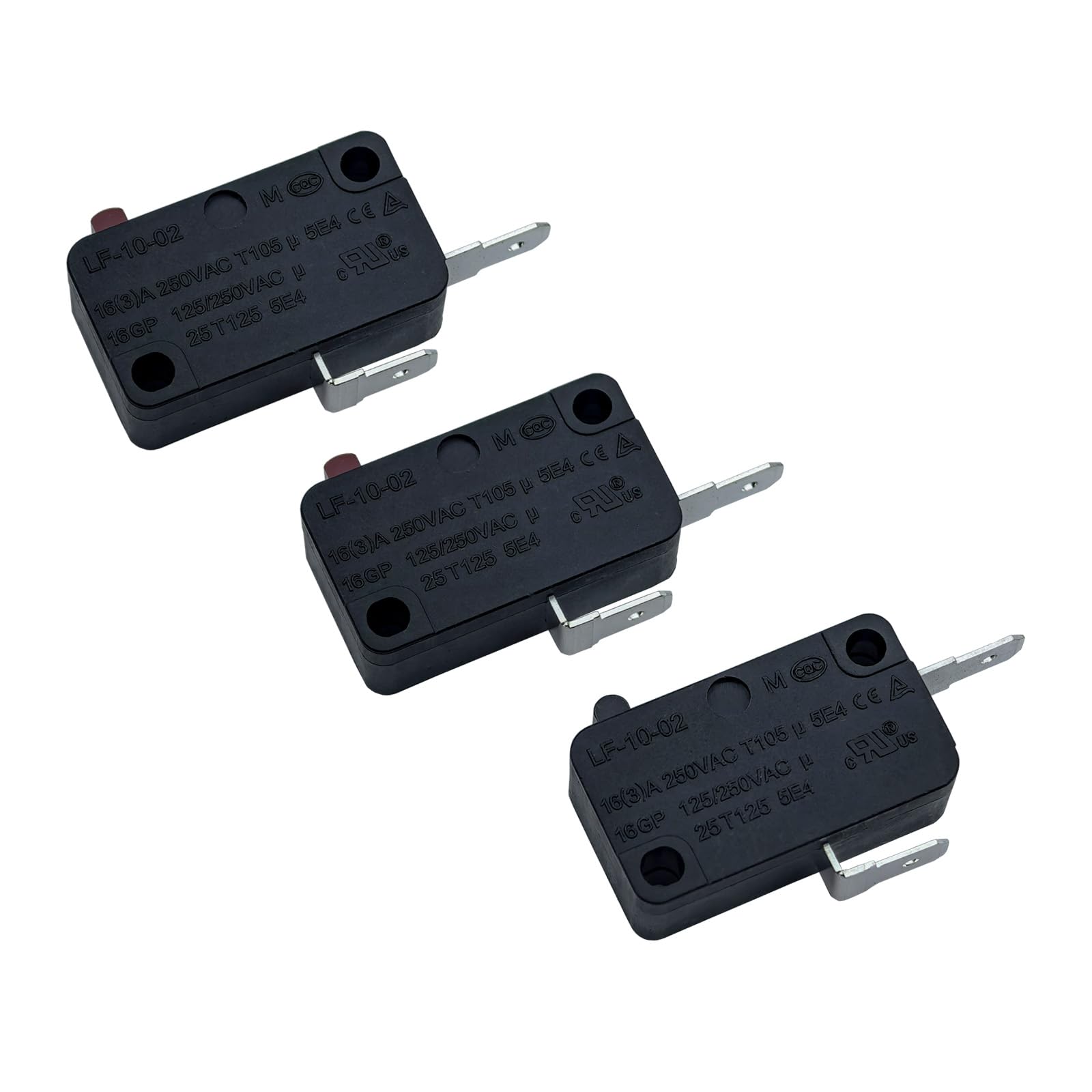 LF-10-02 Micro Limit Switch 2 Pins16A 125V/250V Door Interlock 2NO