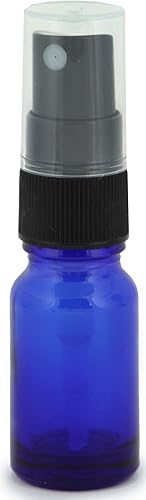 Miniatura 5 de Vivaplex 24 azul cobalto 03fl oz 13 oz botellas de vidrio con pulverizador negro de niebla fina