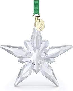 Swarovski 2025 Annual Edition Crystal Star Ornament - 170 Facet Hanging Decoration for Christmas Trees & Home