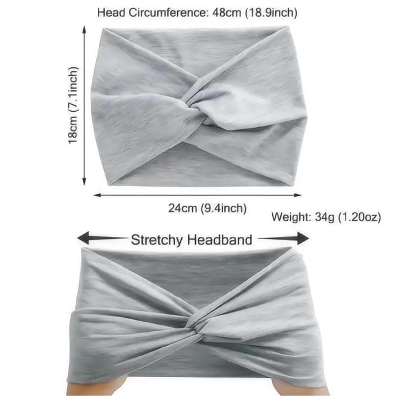 3 stücke Breites Elastisches Stirnband Haarband Pilates Yoga Fitness Laufen Radfahren Schweißband Turban Make-Up Haar Hoop Headwrap for Frauen Für Damen(Blue)