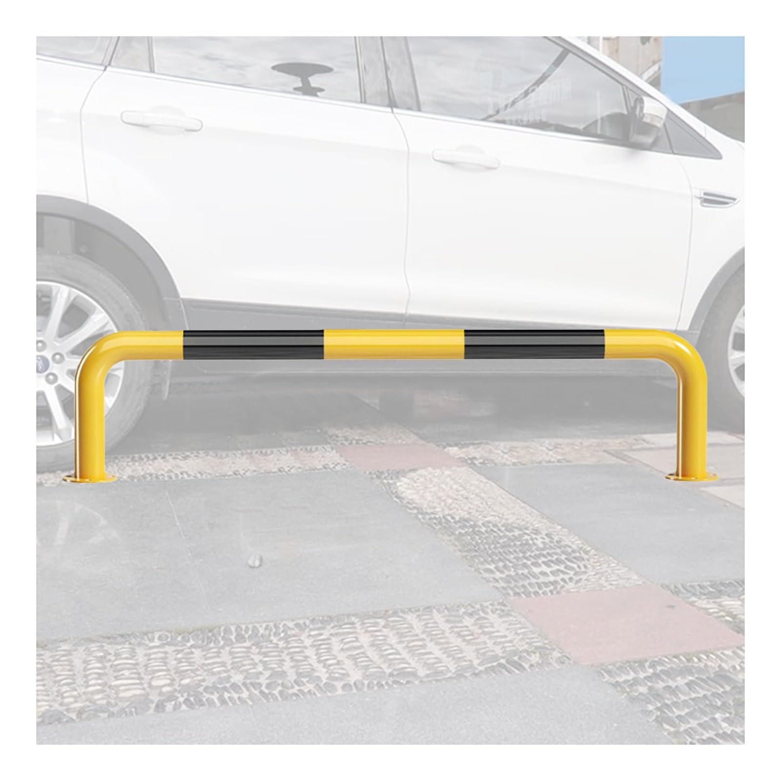 AYCDL Car Blocker, U-Shaped Guardrail Collision Bar,Security Guardrail Parking Aid,Garage Walls and Car,Car Blocker Bumper for Garage Driveway,1200x300mm
