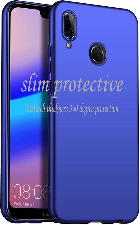 Phone Case for Huawei P20 Lite Case [Anti-Scratch] [Durable Premium Plastic] [Ultra Thin] [Silky Feel] Slim Protective Hard Cover for Huawei P20 Lite (Blue)