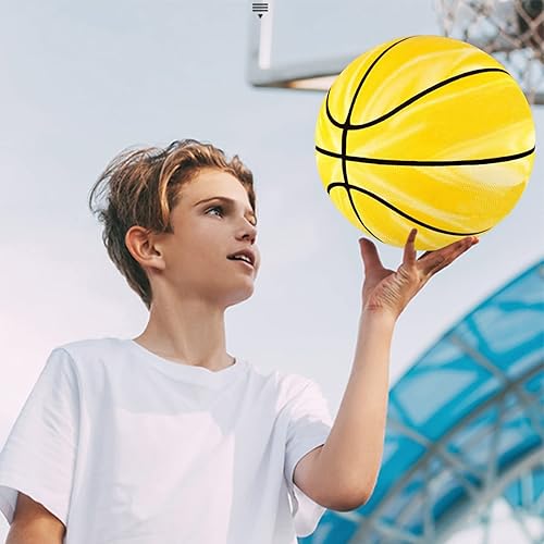 Miniatura 4 de MINDCOLLISION Balón de baloncesto de poliuretano tamaño 7, resistente al desgaste, buen agarre, regalo de cumpleaños para niños. Adecuado para uso