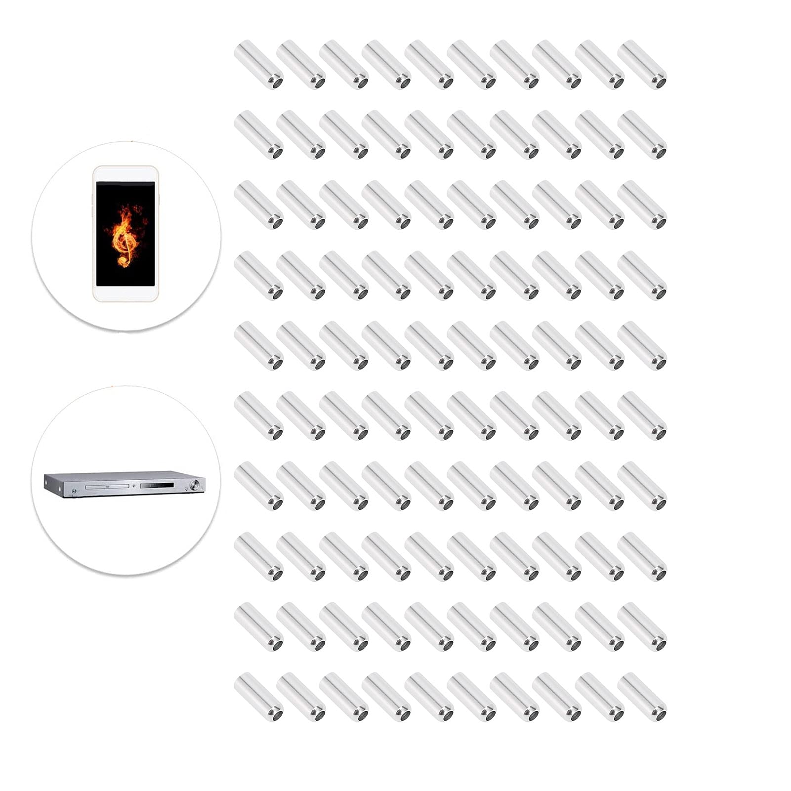 100 Uds., divisor recto, deslizador de cable de Audio para auriculares, conector de cable de actualización DIY