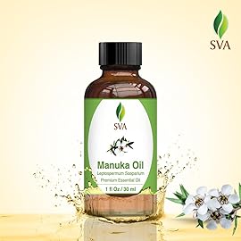 SVA Manuka Essential Oil - 1 Fl Oz - 100% Natural Manuka Oil - for Diffuser, Hair Care, Face, Skin Care, Aromatherapy, Scalp and Body Massage, Soap and Candle Making - with Dropper