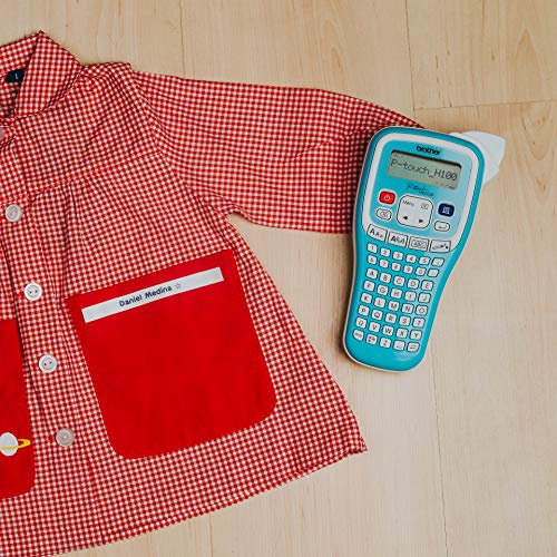 Brother TZe-FA3 | Ruban original Textile Thermocollant |12 mm | Bleu sur fond Blanc | 3M