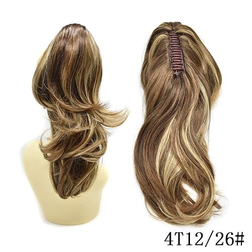 Vista 57 de LYRICAL HAIR Extensión de cola de caballo sintética para mujer, con cordón ajustable, pinza de mandíbula, larga, rizada, ondulada, extensión de cola