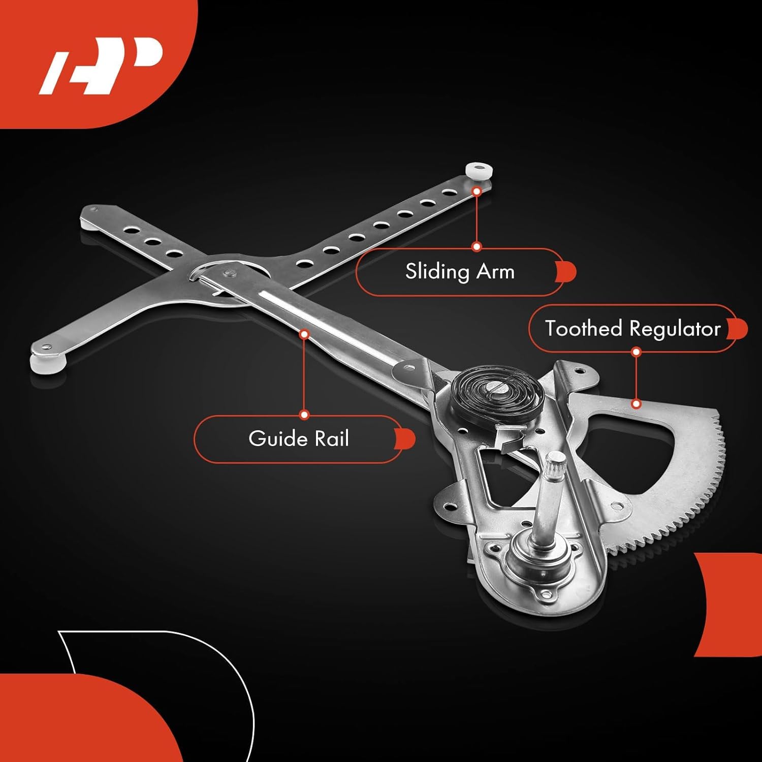 A-Premium Manual Window Regulator Compatible with Chevrolet GMC C1500 C2500 C3500 K1500 K2500 Suburban K3500 Front Right Passenger Side