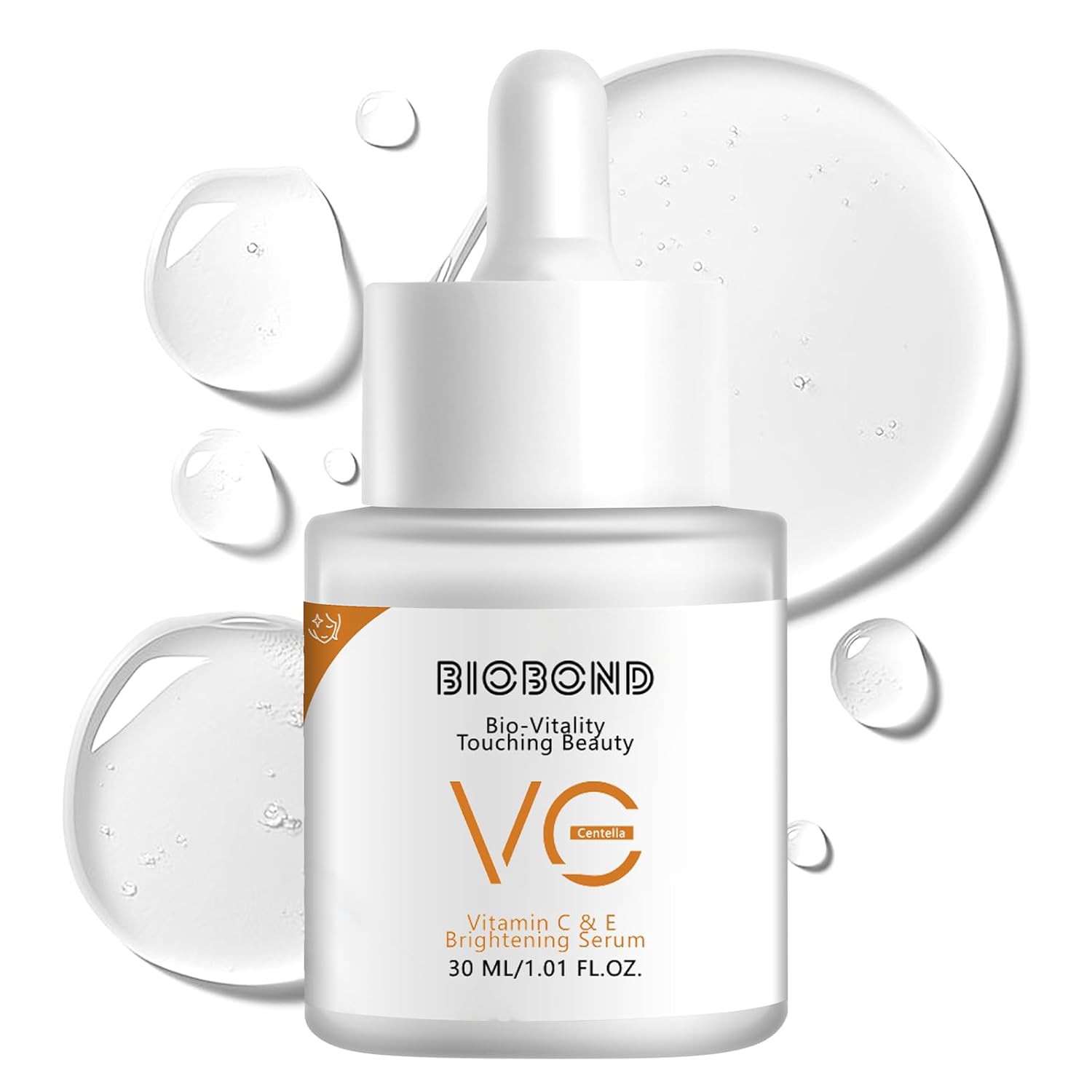 Vitamin C&E Serum for Face, With Hyaluronic Acid, Centella, BHA & Peptides, Gentle Brightening Dark Spot Skincare for Smooth Texture, Anti-Aging Booster for Fine Lines & Hydration, 1 Fl Oz