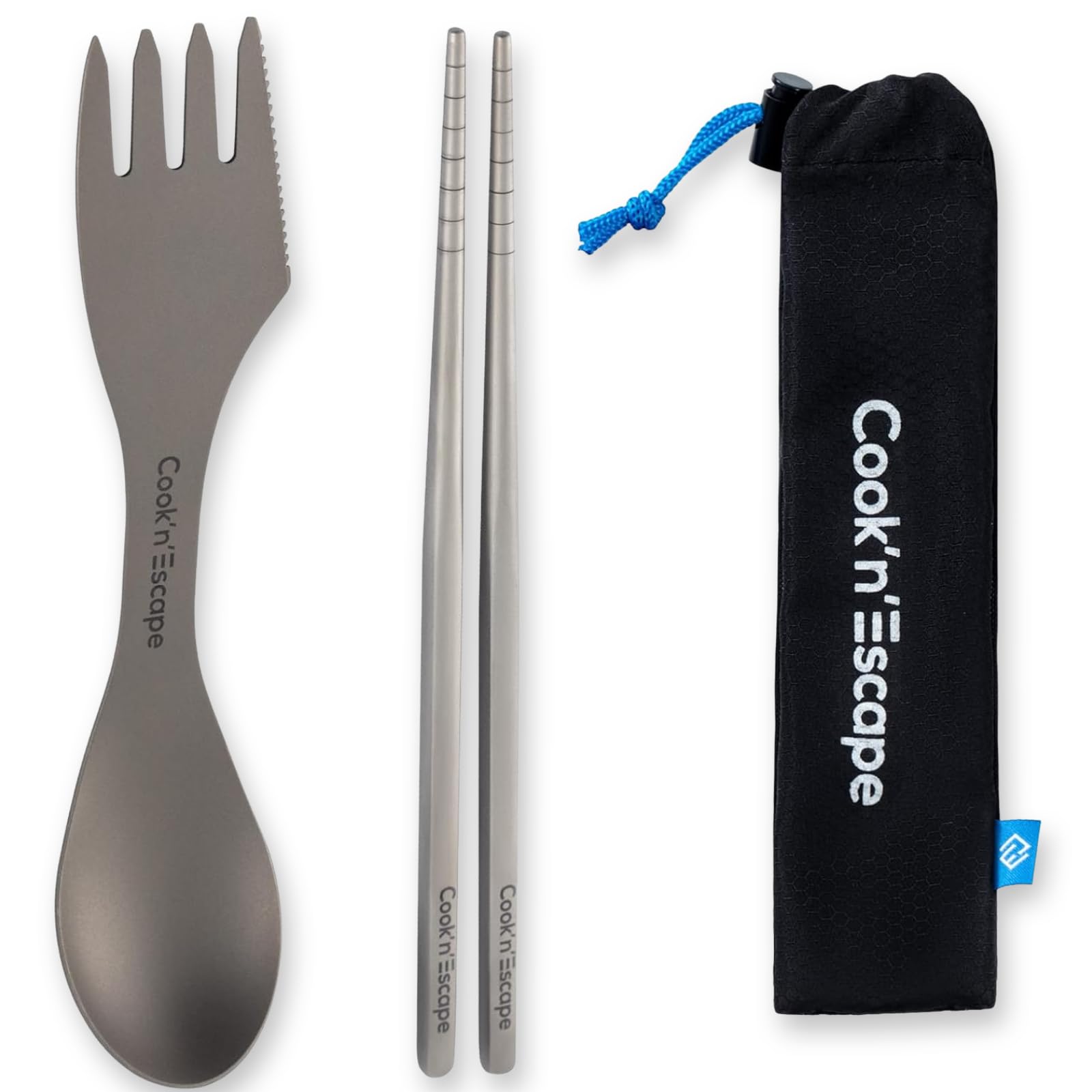 Amazon.co.jp: COOK'N'ESCAPE チタン カトラリーセット 三徳