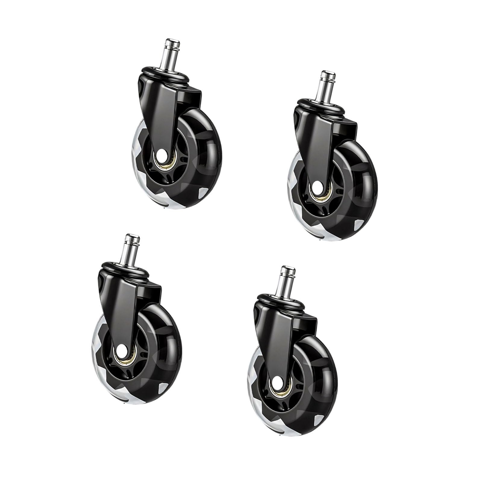 Rgybao 4 Black Strong Twist Casters With Noise Reductions & 360 Degree Rotation Modern Furniture Casters For Work Area Chairs & Sofas Work Area Chair