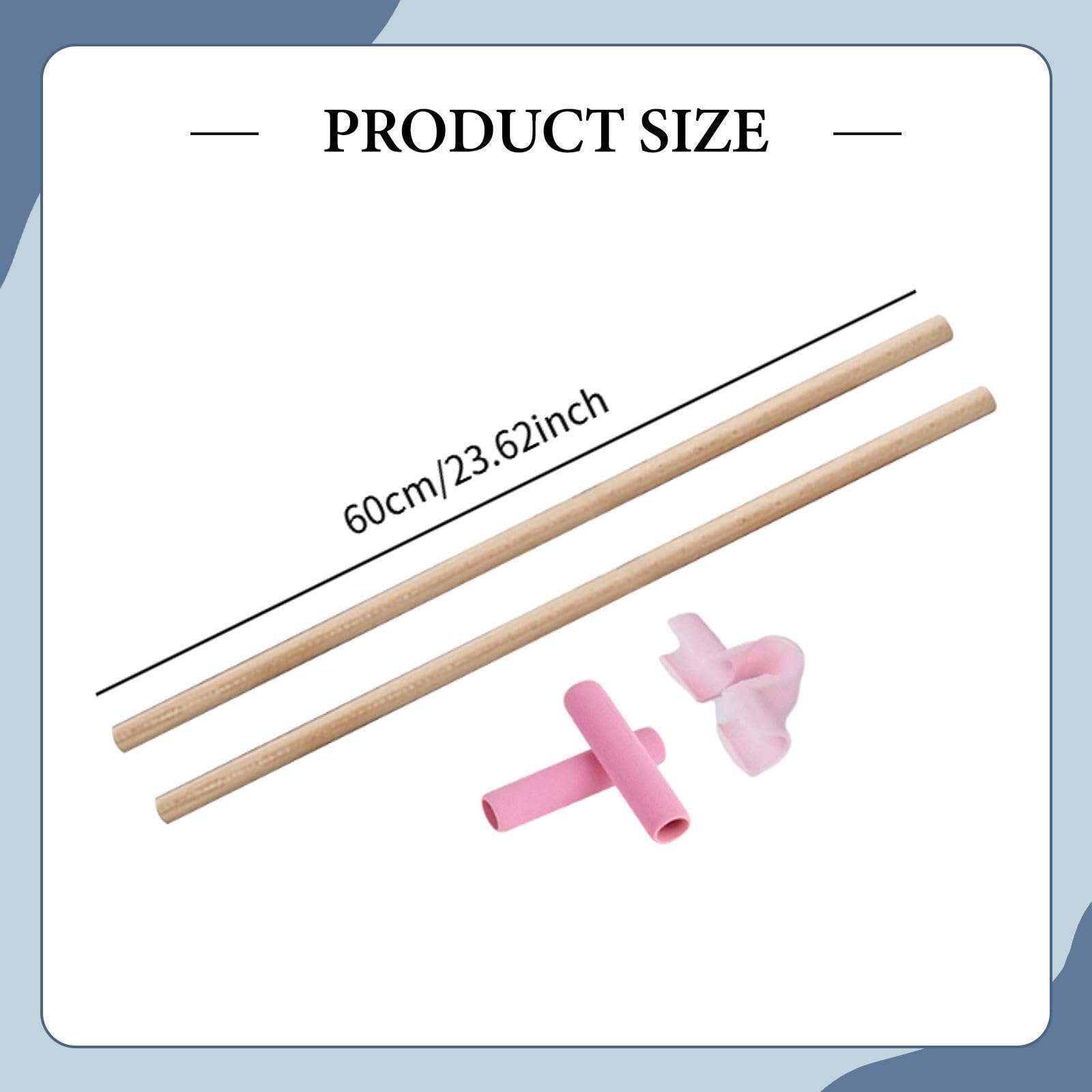 harayaa Lot de 2 Barres de Correction de Posture en Bois pour Le Dos, Outil D'étirement et de Musculation pour Gymnastes