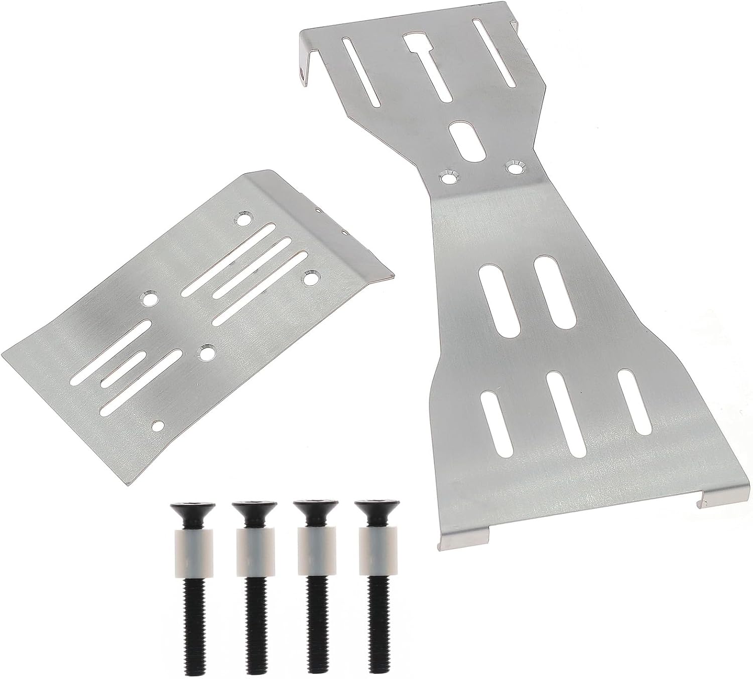 Stainless Steel Underbody Guard Set for Arrma Fury Mega 1/10 Scale RC Short Course Truck, Off-Road Skid Plate Chassis Protection Upgrade Accessories