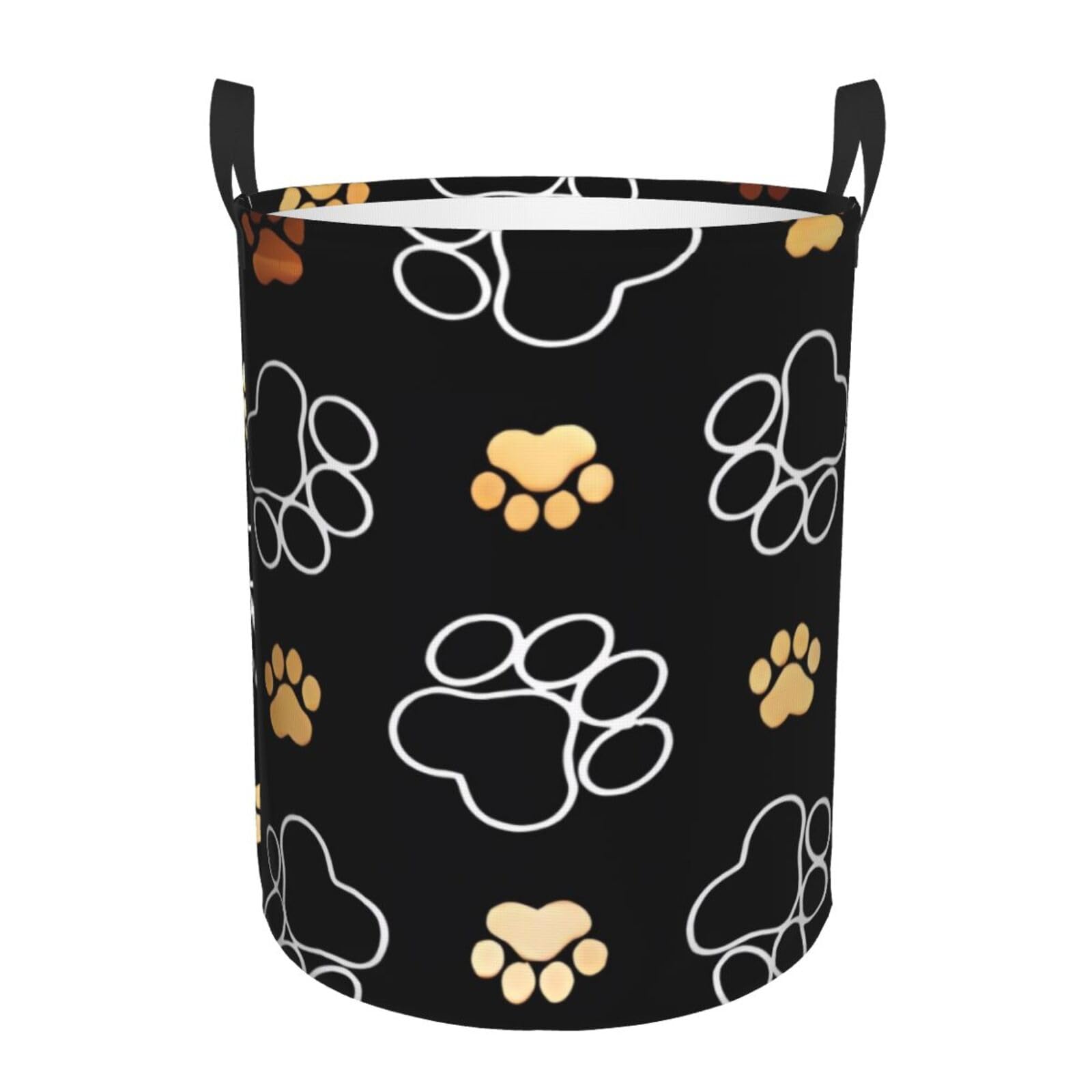 Grand panier à linge pliable imperméable motif pattes de chien