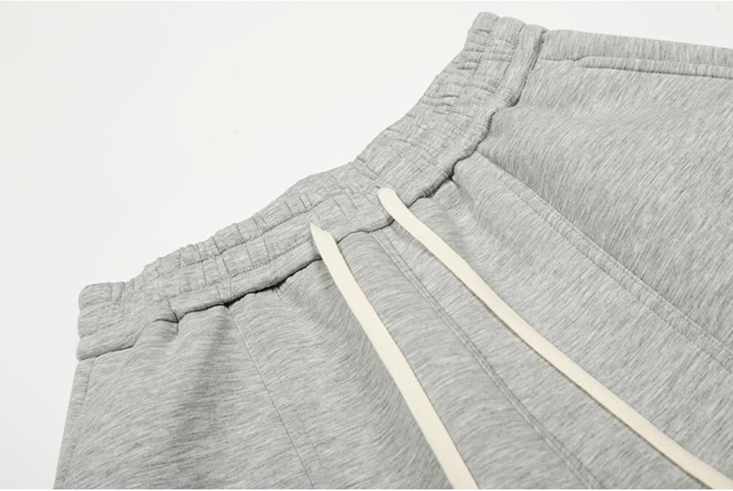 Unisex Baggy Wide Leg Sweatpants Drawstring Elastic Waist High Waisted Joggers Y2K Solid Color Lantern Trouser