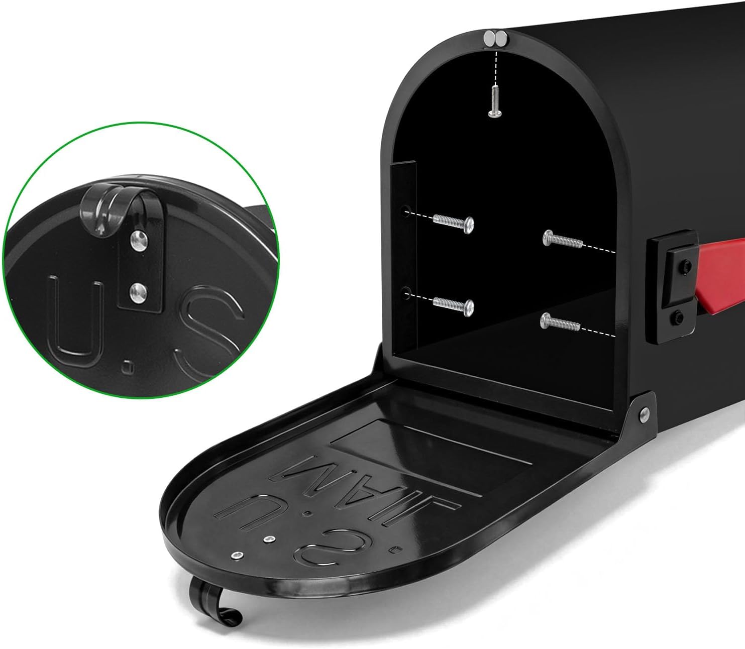 Mailbox Door Replacement Brick Mailbox Door,8 Inch (Width) by 10 Inch (Height) Snap-in Replacement Mail Box Door for Brick Standard Curbside Mailboxes