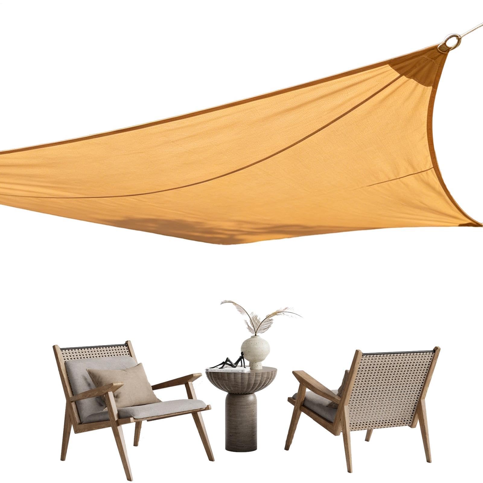 Voile d'ombrage extérieur étanche avec cordes pour terrasse et jardin